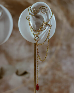 Décor d'oreille Lucielle en laiton