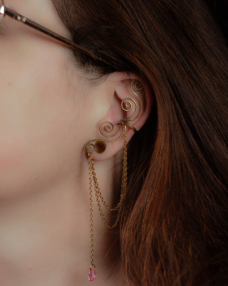 Earcuff Lunéa en laiton