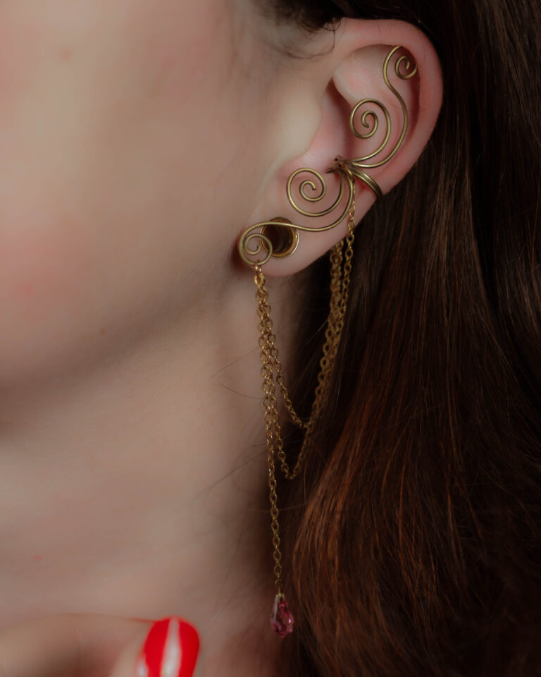 Earcuff Lunéa en laiton