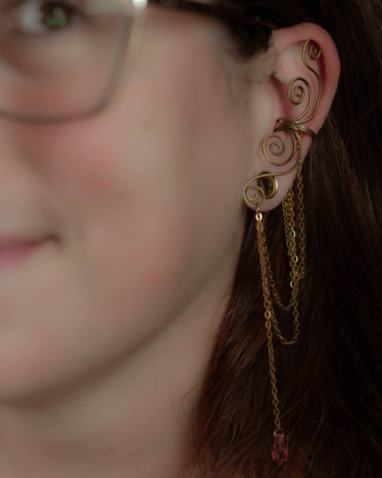 Earcuff Lunéa en laiton