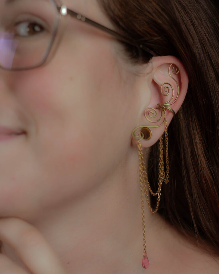 Earcuff Lunéa en laiton